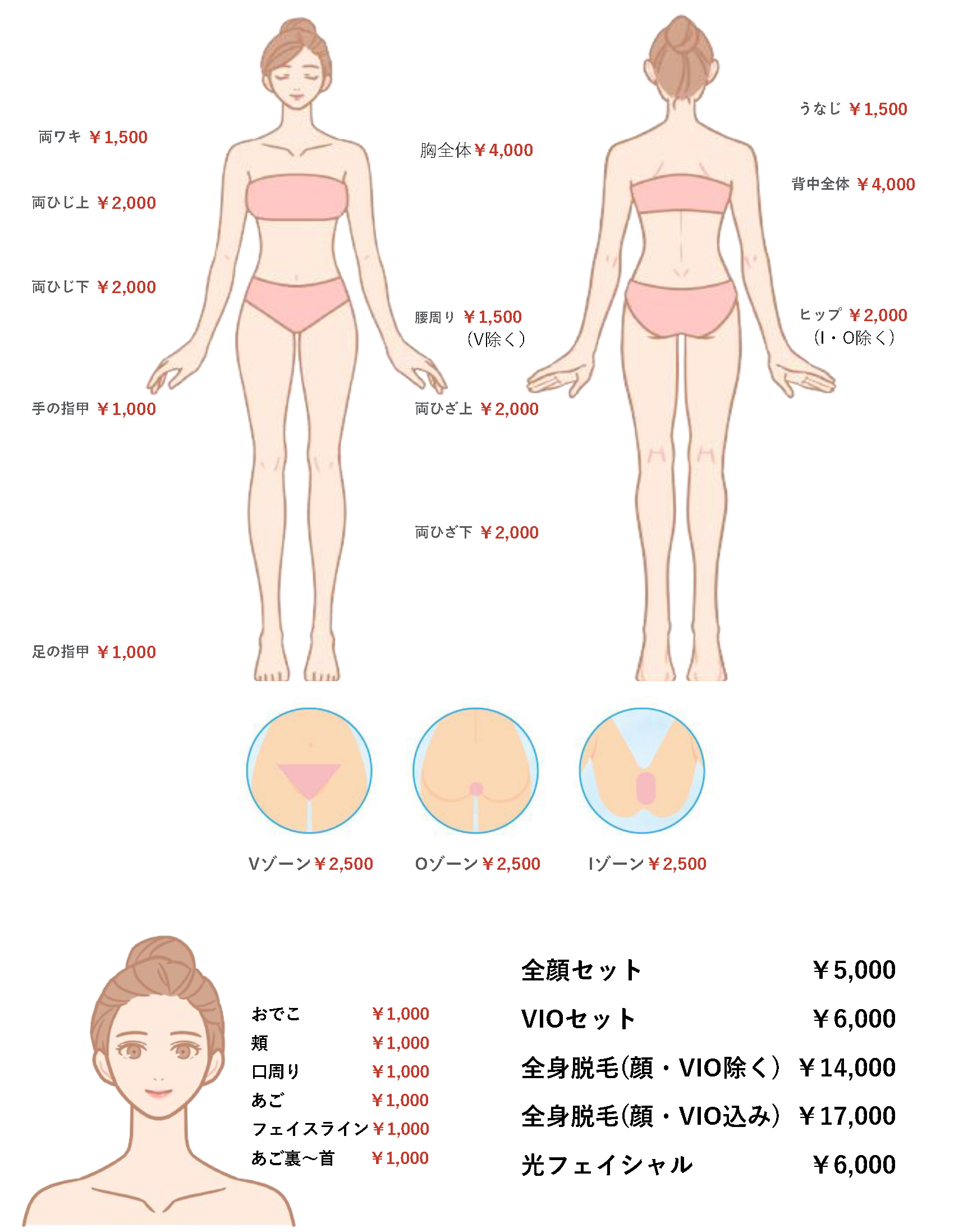 脱毛料金プラン